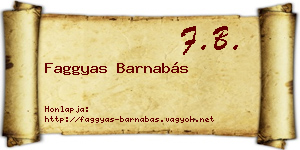 Faggyas Barnabás névjegykártya
